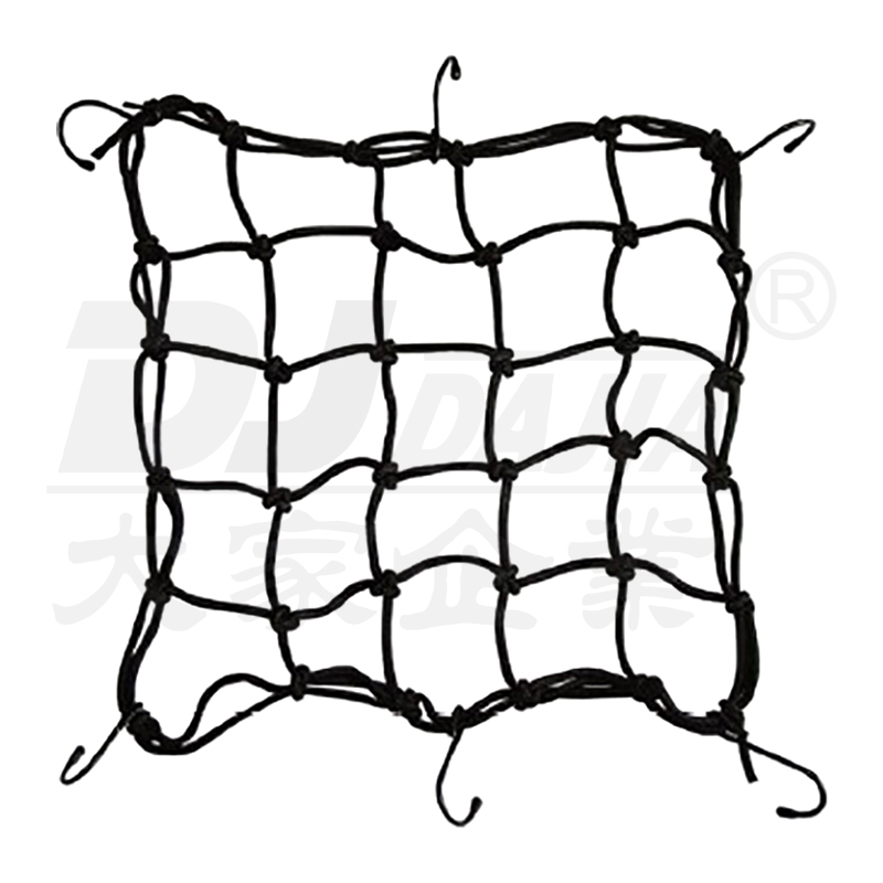 Blå plastjusterbar ABS -kroge rundt bungee -ledninger