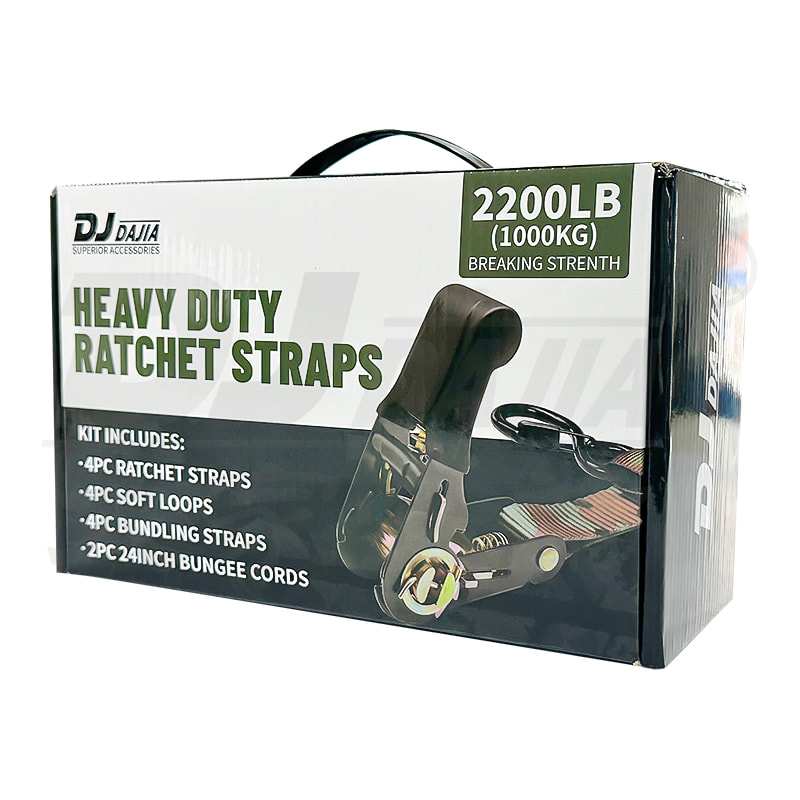1 "(25 mm) lastbil Ratchet Bind Stropp med S Hook